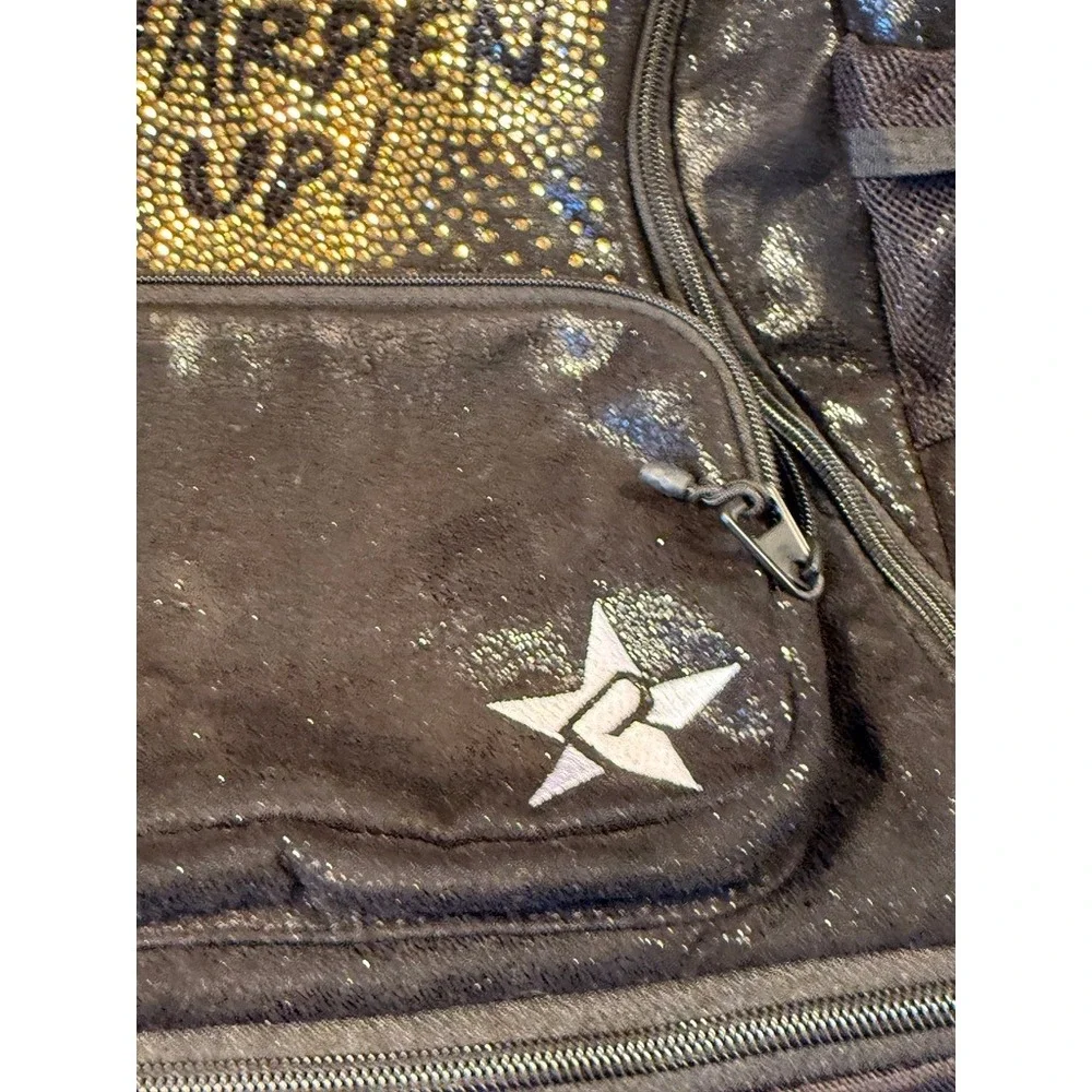 Rebel Athletic Backpack Girls OS Black Excellent Sharpen Up Rhinestone Cheer Bag